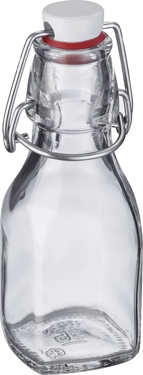 Westmark Vierkant Beugelfles 125ml - Transparant