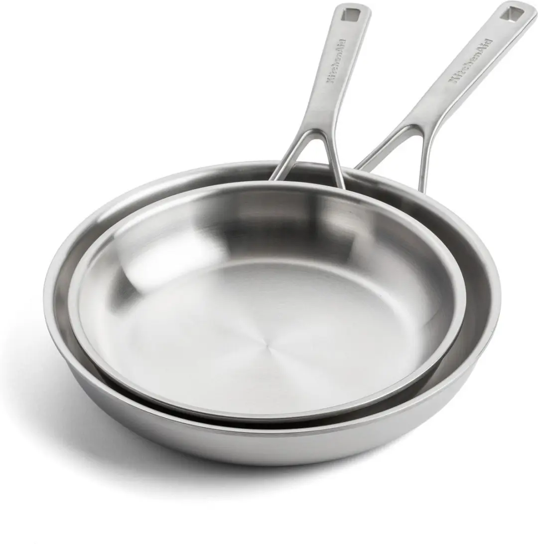 KitchenAid Koekenpannenset Multi-Ply RVS 24 & 28cm