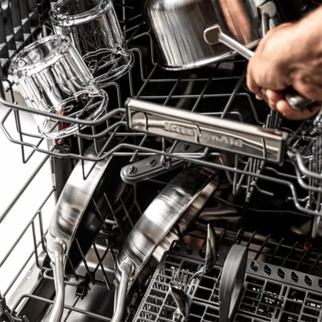 KitchenAid Koekenpannenset Multi-Ply RVS 24 & 28cm - Zilver - afbeelding 4 van 6