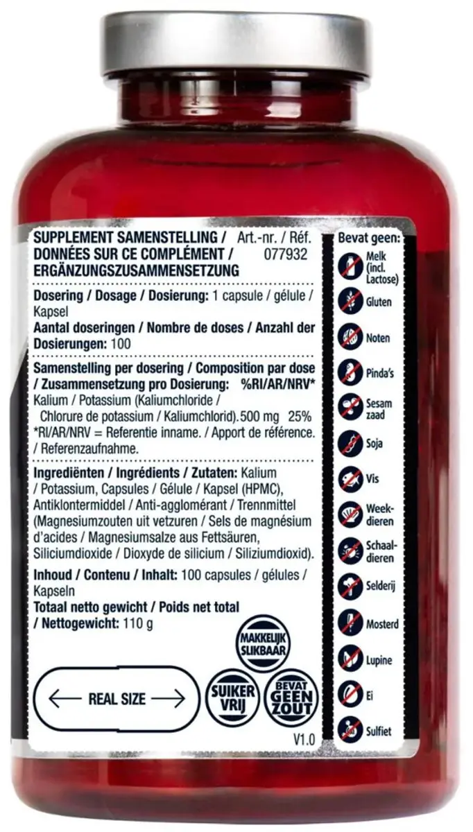 Lucovitaal Kalium 500mg 100 Capsules