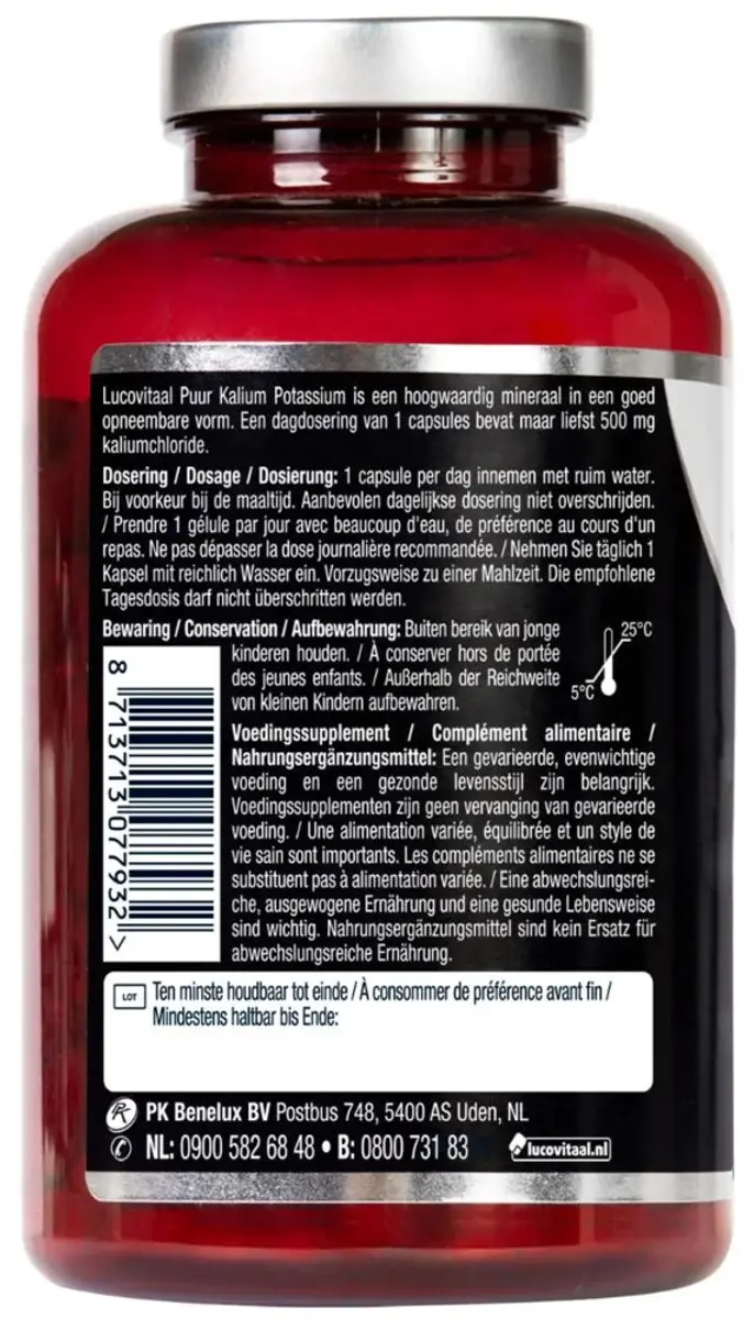 Lucovitaal Kalium 500mg 100 Capsules