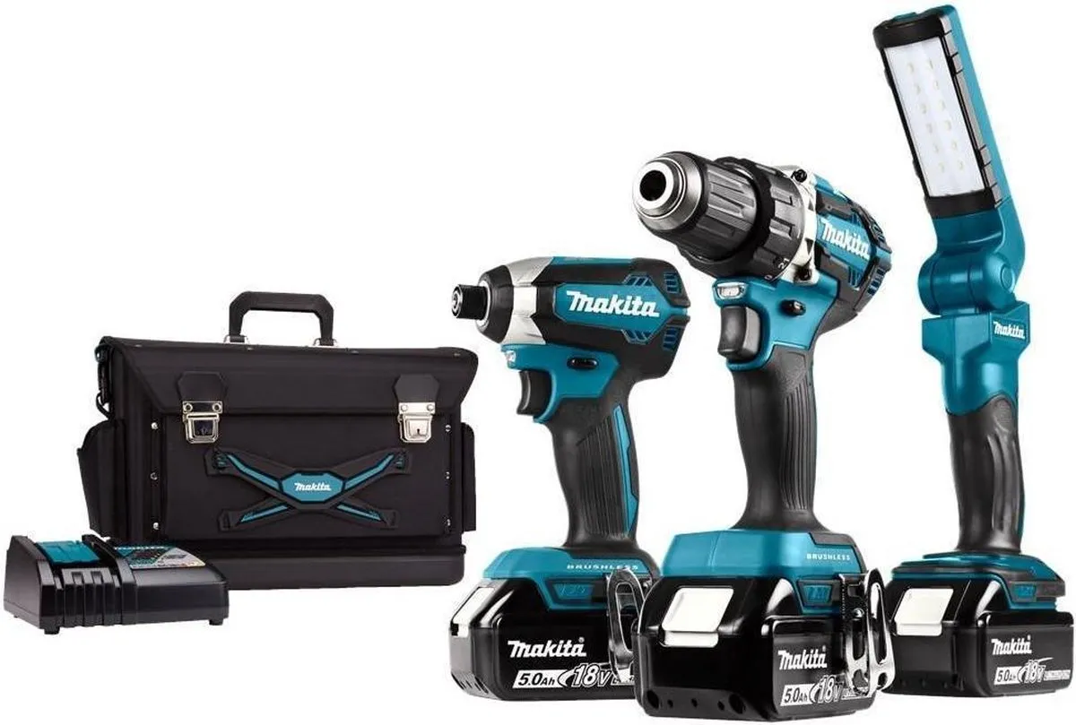 Makita DLX3090TX1 Combiset - Boor-/schroevendraaier 18V - 3 Accu's
