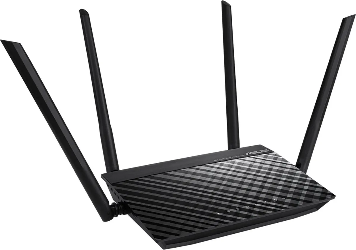 ASUS RT-AC1200 V2 Router - WiFi 5 Dual-Band 1200 Mbps - Zwart