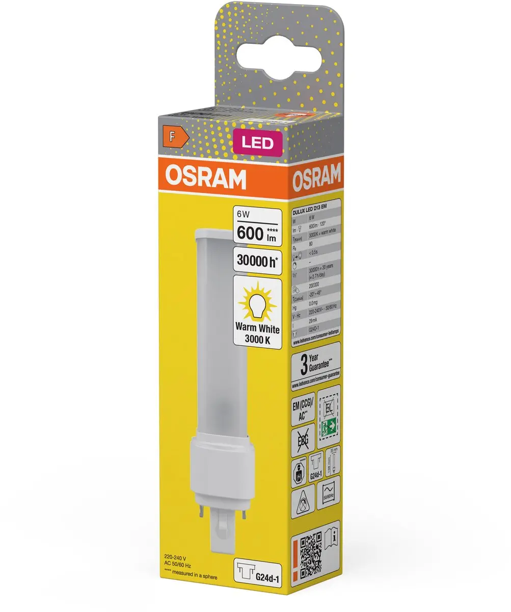 Osram Dulux LED E38Q3 Warm Wit Mat - 6W