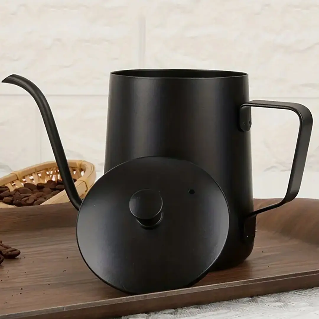 Pixel Barista Koffiekan 600ml - Zwanenhals - Zwart