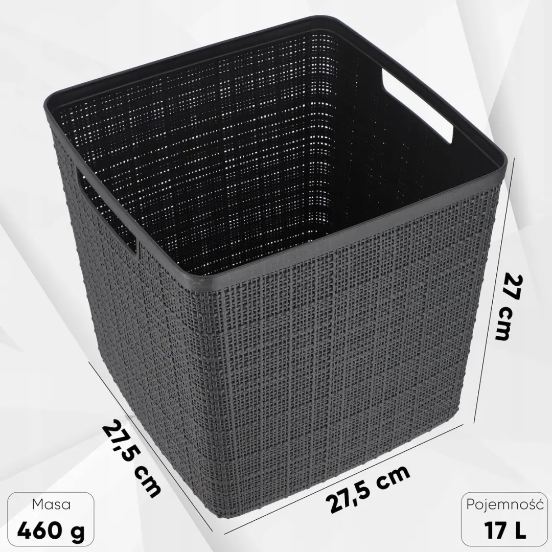 Curver Jute Mandje Cube 17L - Donkergrijs