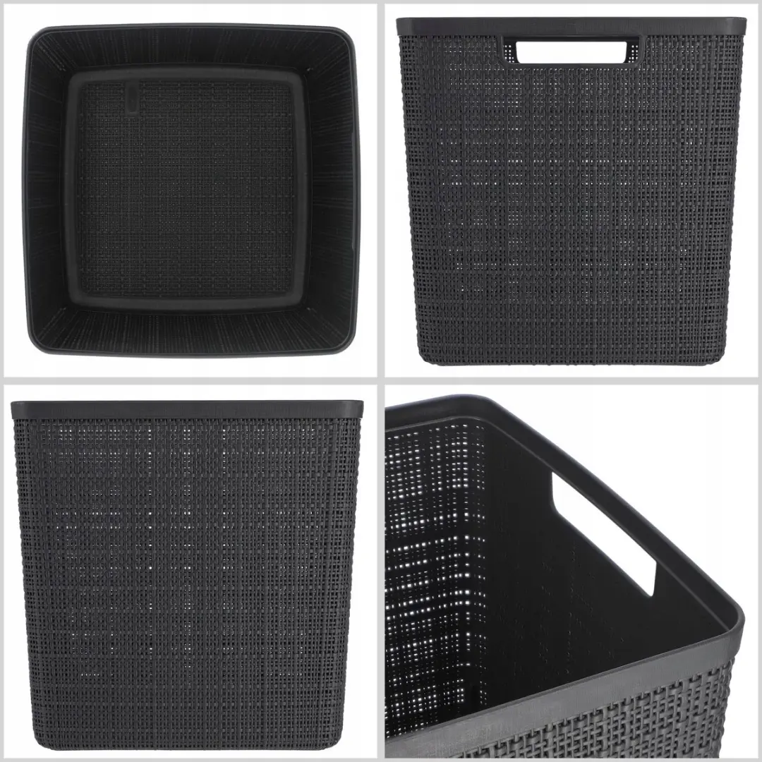 Curver Jute Mandje Cube 17L - Donkergrijs