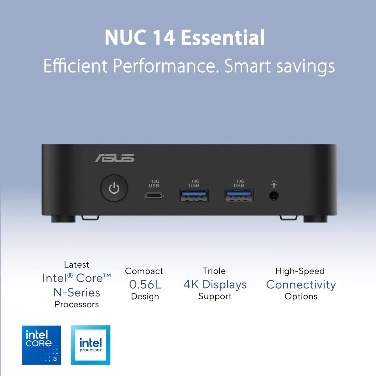 ASUS NUC 14 Essential RNUC14MNK9700002 Mini PC - Zwart