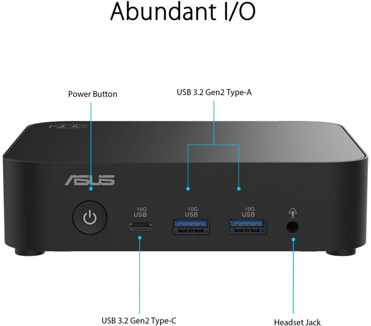 ASUS NUC 14 Essential RNUC14MNK9700002 Mini PC - Zwart