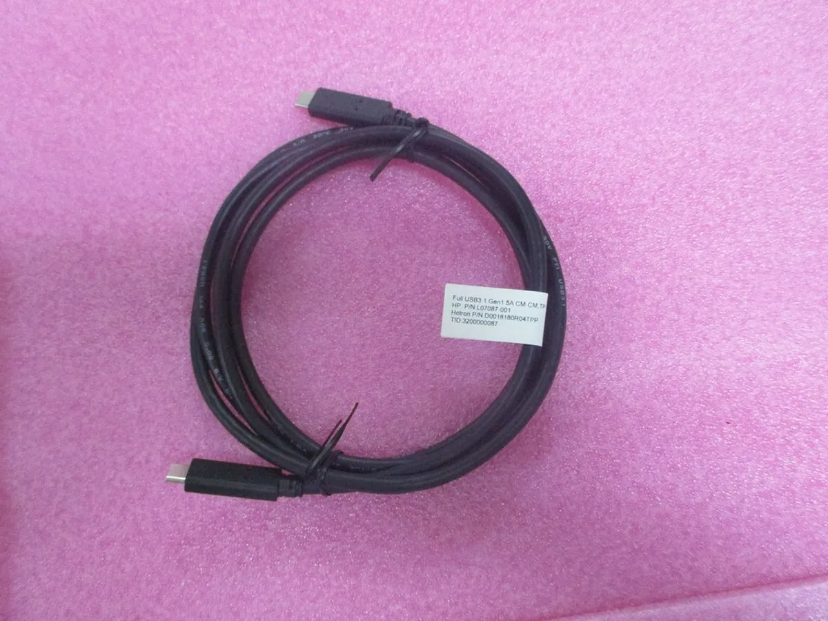 HP USB 3.1 Gen1 Type-C Kabel - 20V/5A - 1.8m - Zwart
