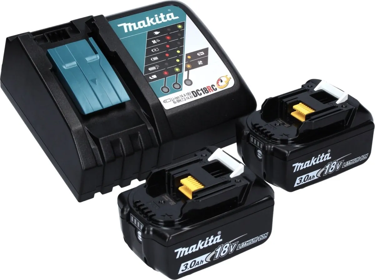 Makita DPO 600 RF Excentrische Polijstmachine 18V - 150mm - 2x 3.0Ah Accu + Lader