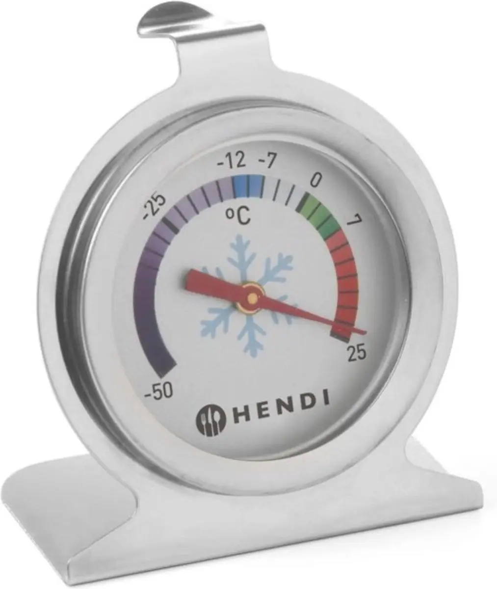 Hendi Koelkastthermometer RVS -50°C tot +25°C