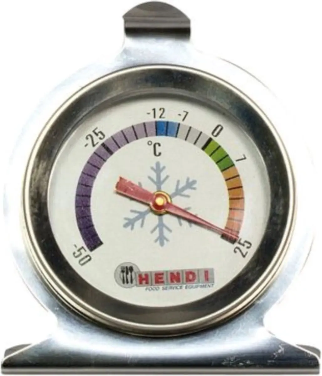 Hendi Koelkastthermometer RVS -50°C tot +25°C