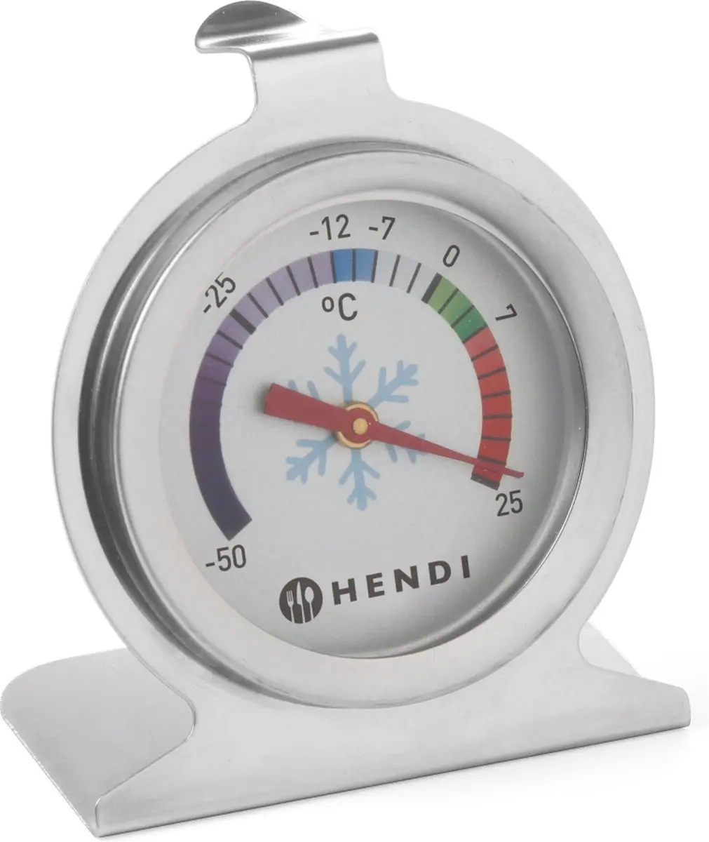 Hendi Koelkastthermometer RVS -50°C tot +25°C