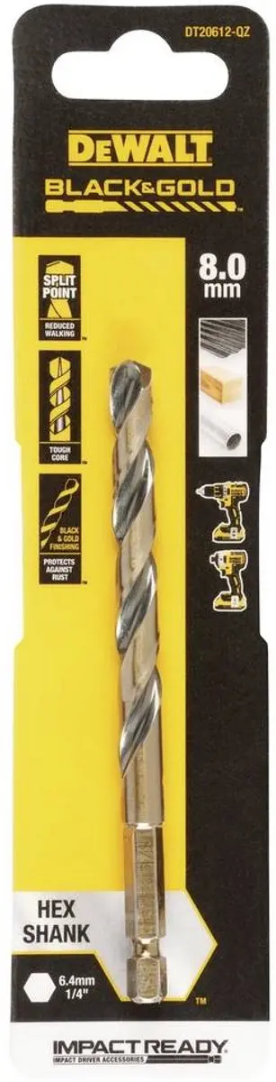 DeWalt DT20612-QZ Metaalboor 8mm - 1 Stuks