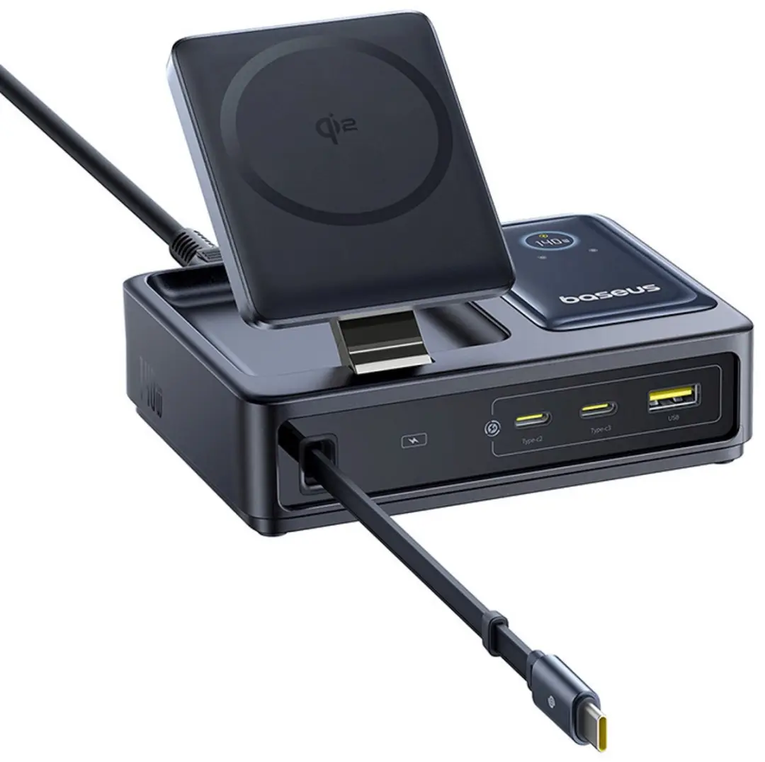 Baseus Nomos 5-in-1 140W Oplaadstation - Zwart