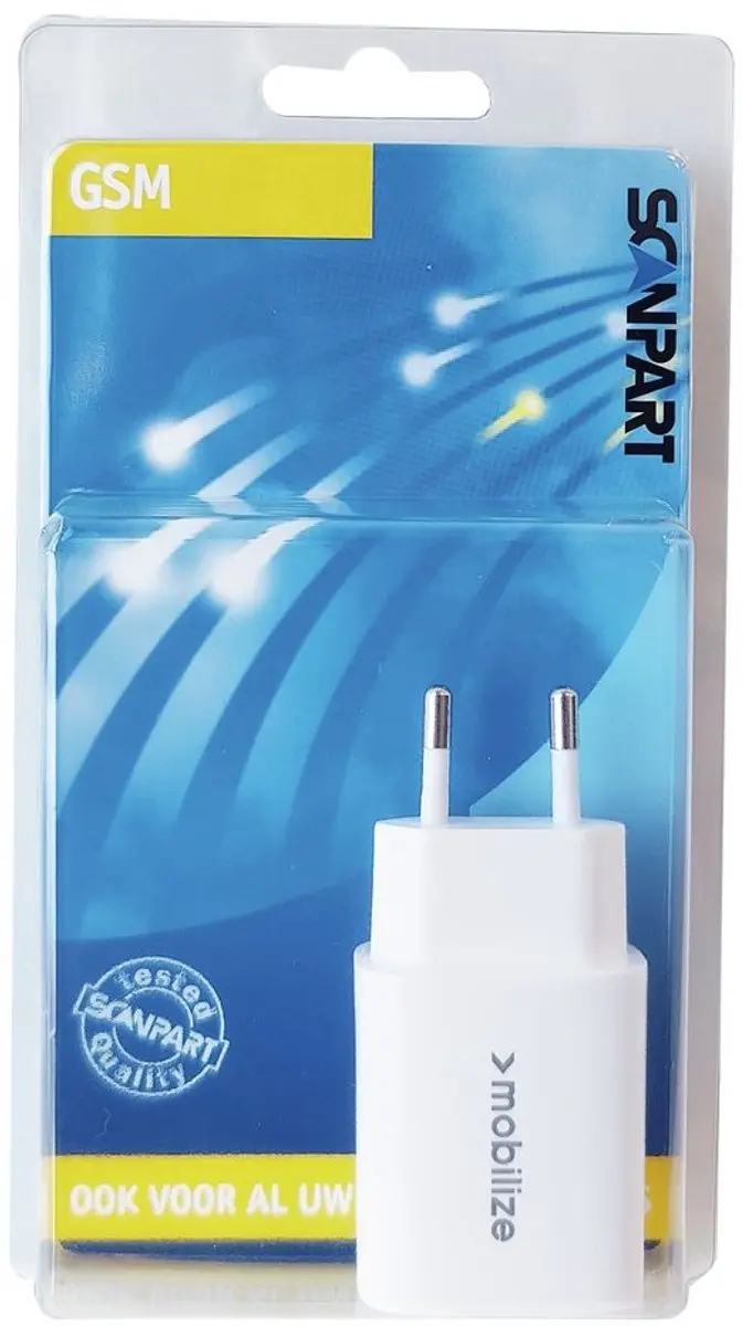 Scanpart Thuislader 25W USB A+C - 25W - Wit