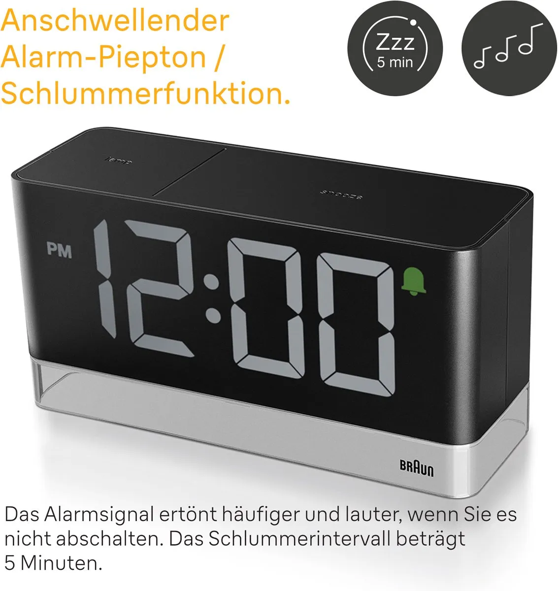 Braun BC27B Digitaal Wekker - Nachtverlichting - Zwart - afbeelding 6 van 6