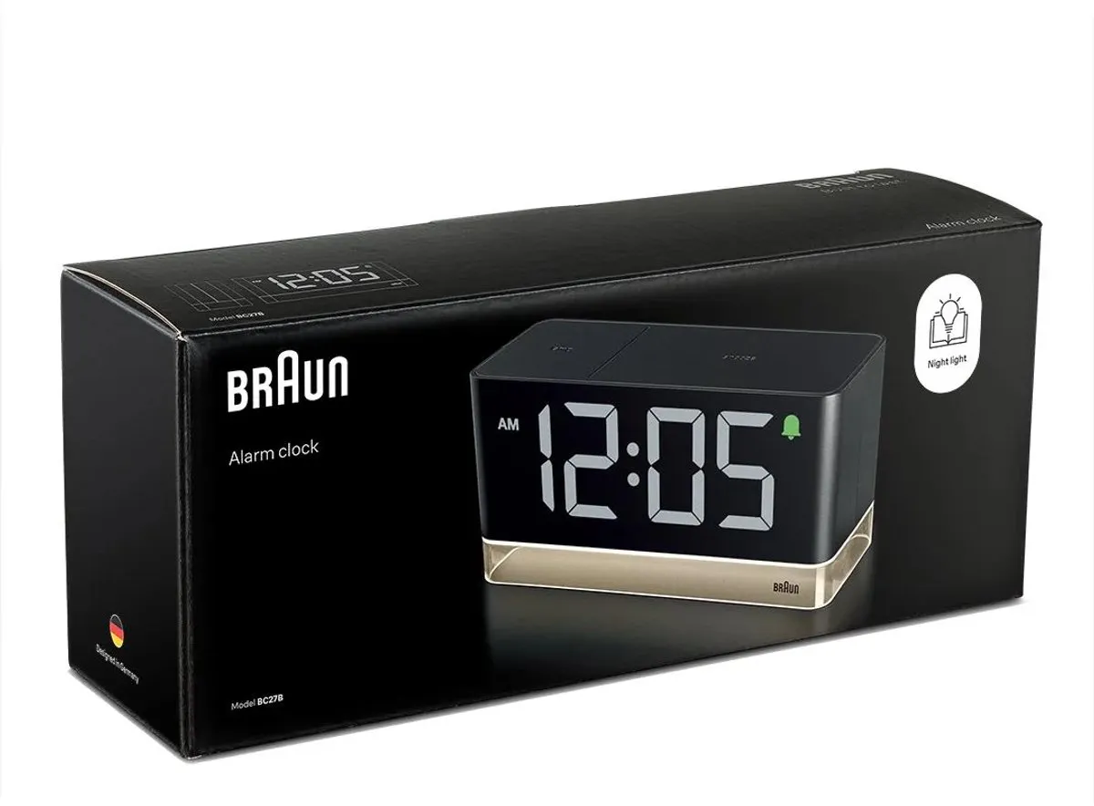 Braun BC27B Digitaal Wekker - Nachtverlichting - Zwart