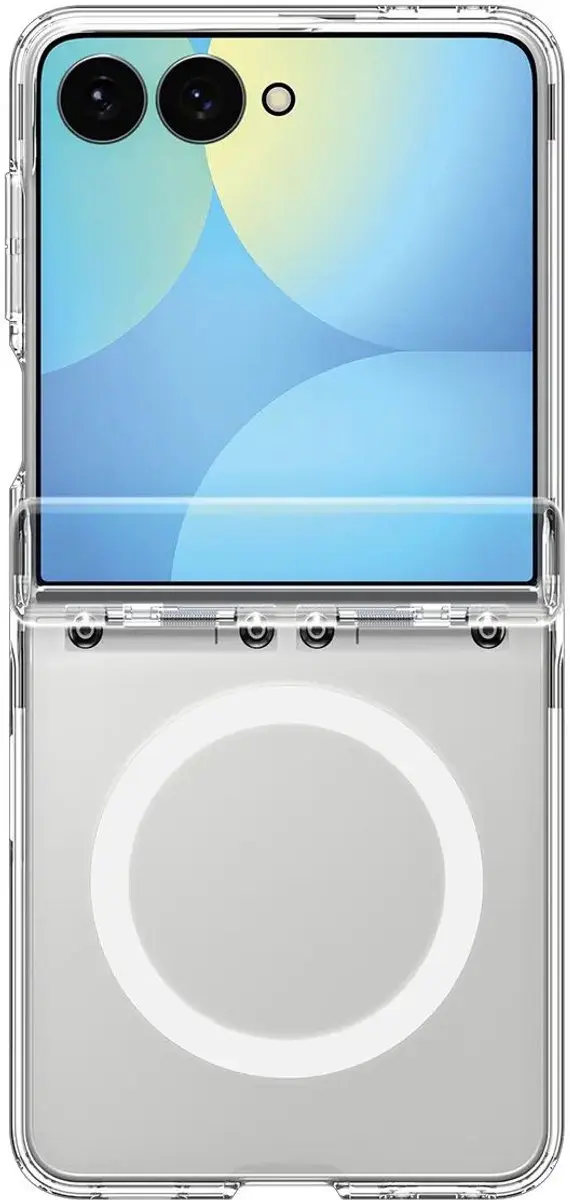 Spigen Hoesje Geschikt voor Samsung Galaxy Z Flip 8 - Ultra Hybrid Pro MagFit Case - Compatibel met MagSafe / Qi2 - Scharnier Bescherming - Back Cover Clear Wit