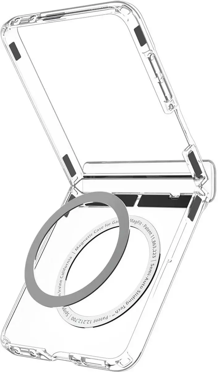 Spigen Hoesje Geschikt voor Samsung Galaxy Z Flip 8 - Ultra Hybrid Pro MagFit Case - Compatibel met MagSafe / Qi2 - Scharnier Bescherming - Back Cover Clear Wit