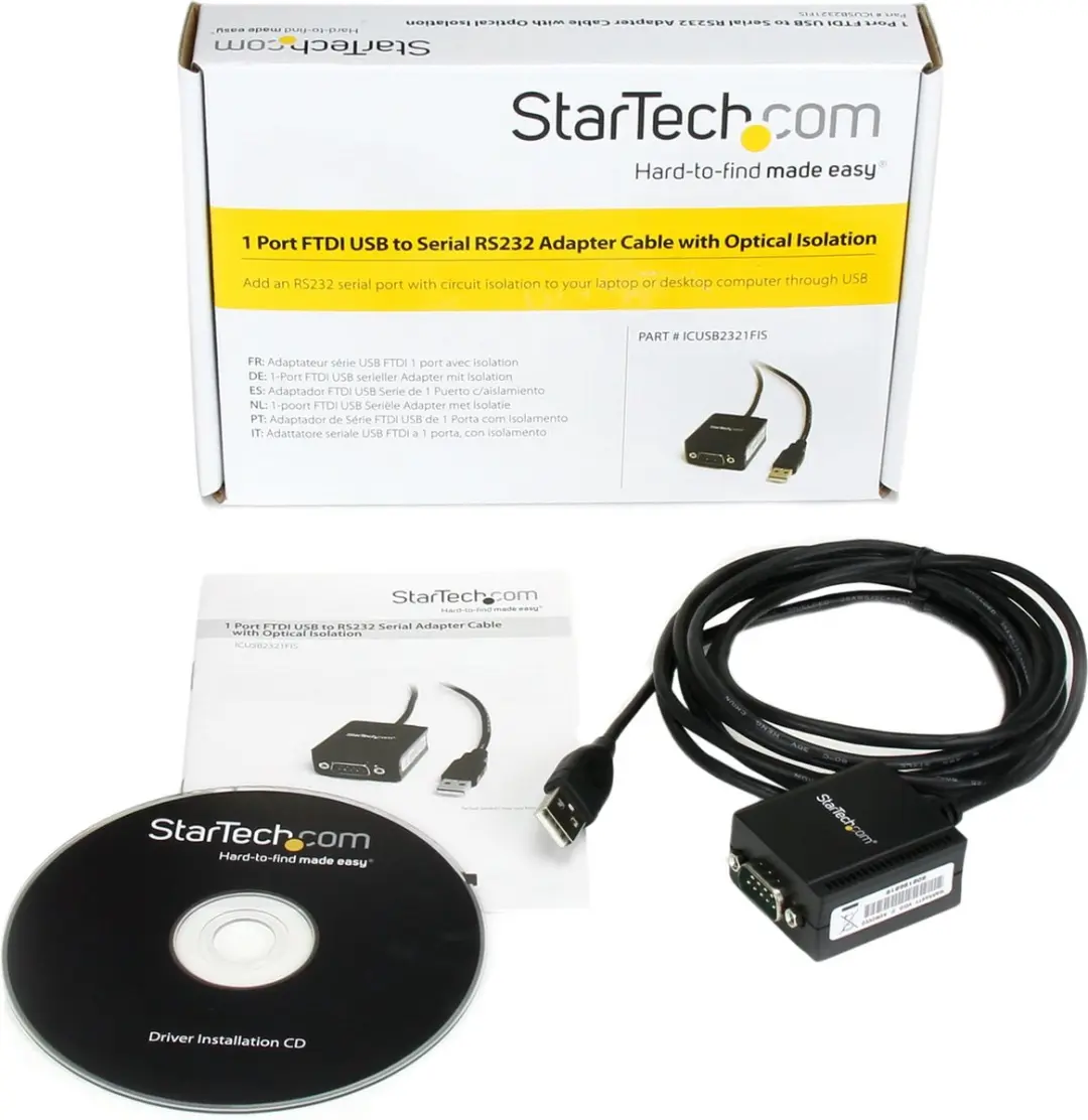 Startech ICUSB2321FIS USB naar RS232 Adapter - Geïsoleerd - Zwart - afbeelding 6 van 6