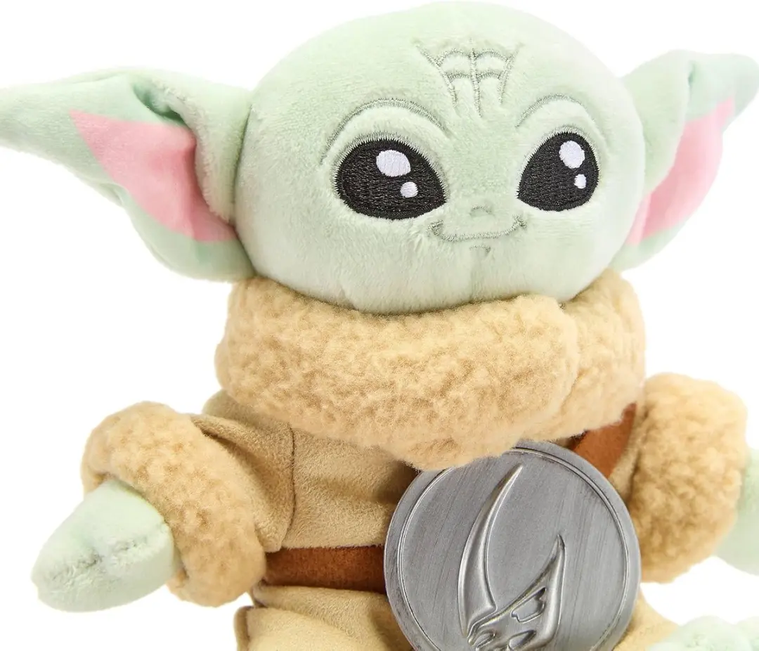 Grogu Magnetisch Schouderknuffeltje - Star Wars - 13 cm Magneet laat Grogu op je schouder zweven; tik op zijn hoofd voor babygeluidjes
