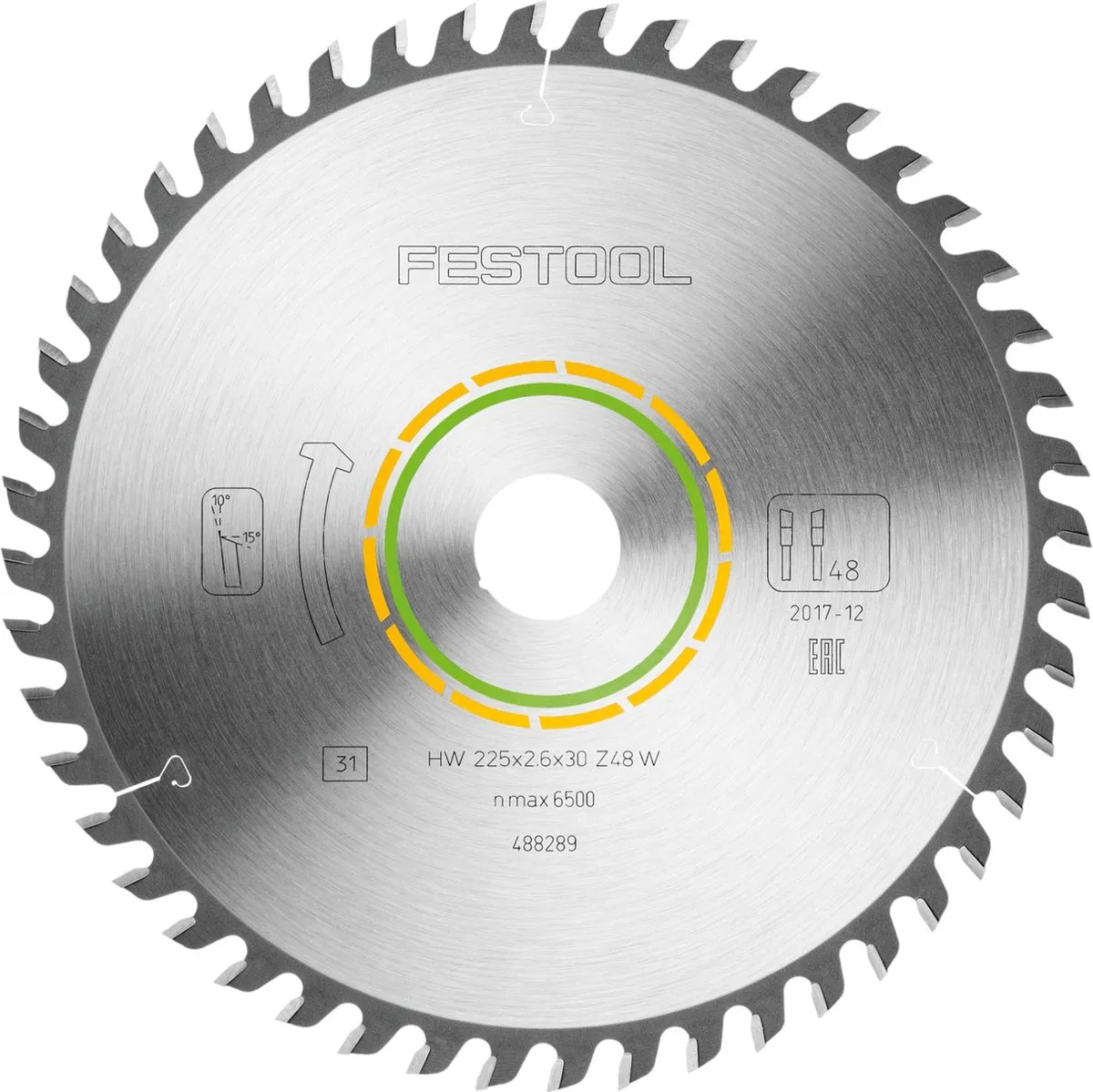 Festool Wood Fine Cut Cirkelzaagblad 225mm 48T - 30mm Asgat