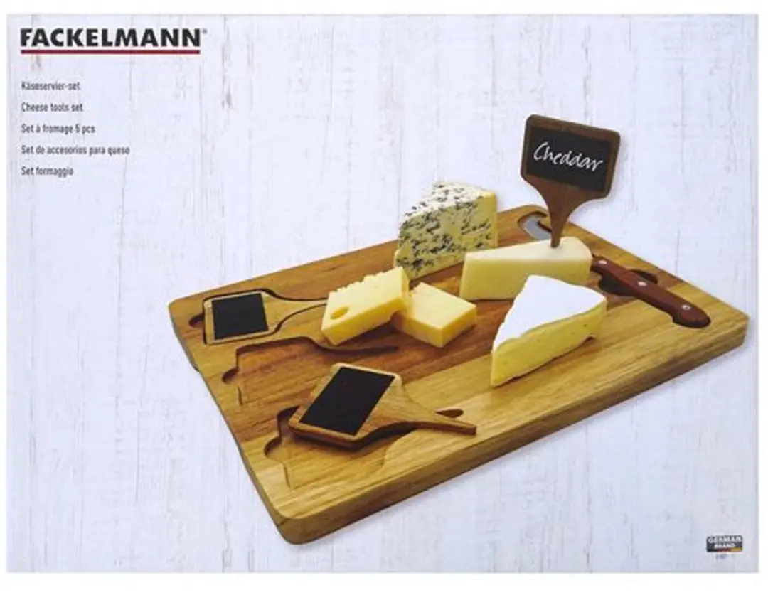 Fackelmann Kaasplank met Leisteen en Mes - 32x23cm