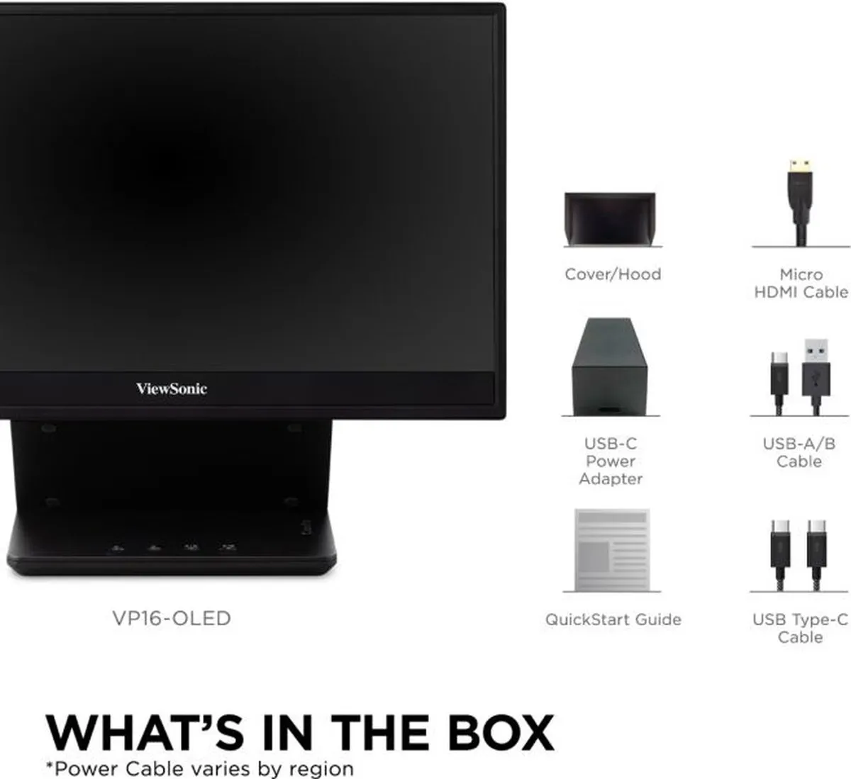 ViewSonic VP16-OLED Monitor 16" OLED - 1920x1080 - Zwart