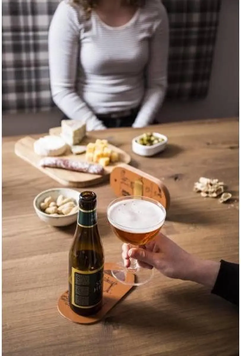 VacuVin Bottle & Glass Double Coasters - 6-delig
