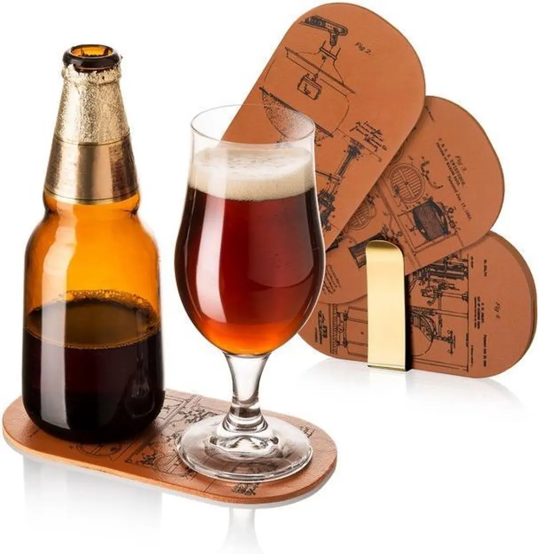 VacuVin Bottle & Glass Double Coasters - 6-delig