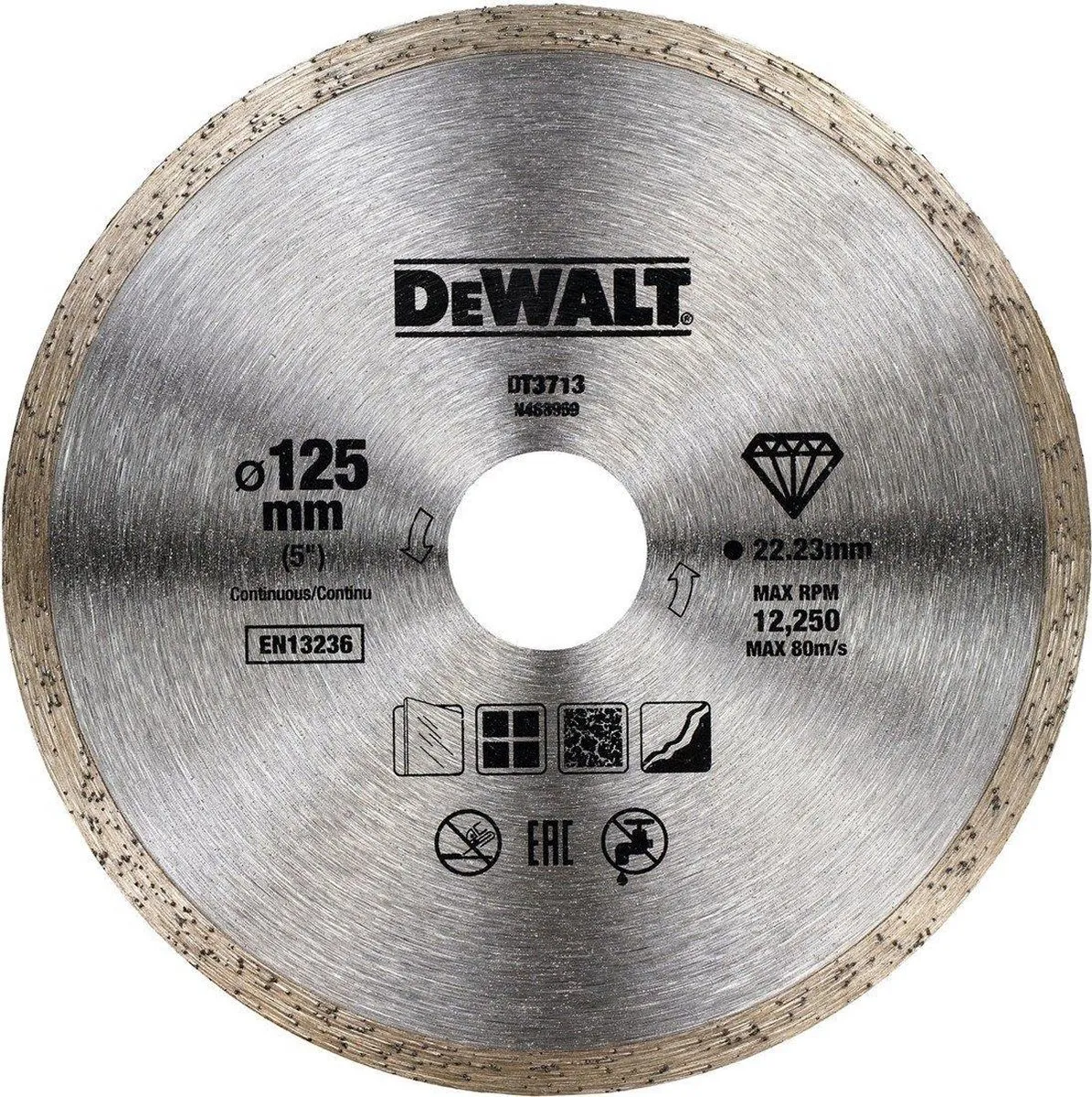 DeWalt DT3713 Diamantzaagblad Volband 125x22,23mm