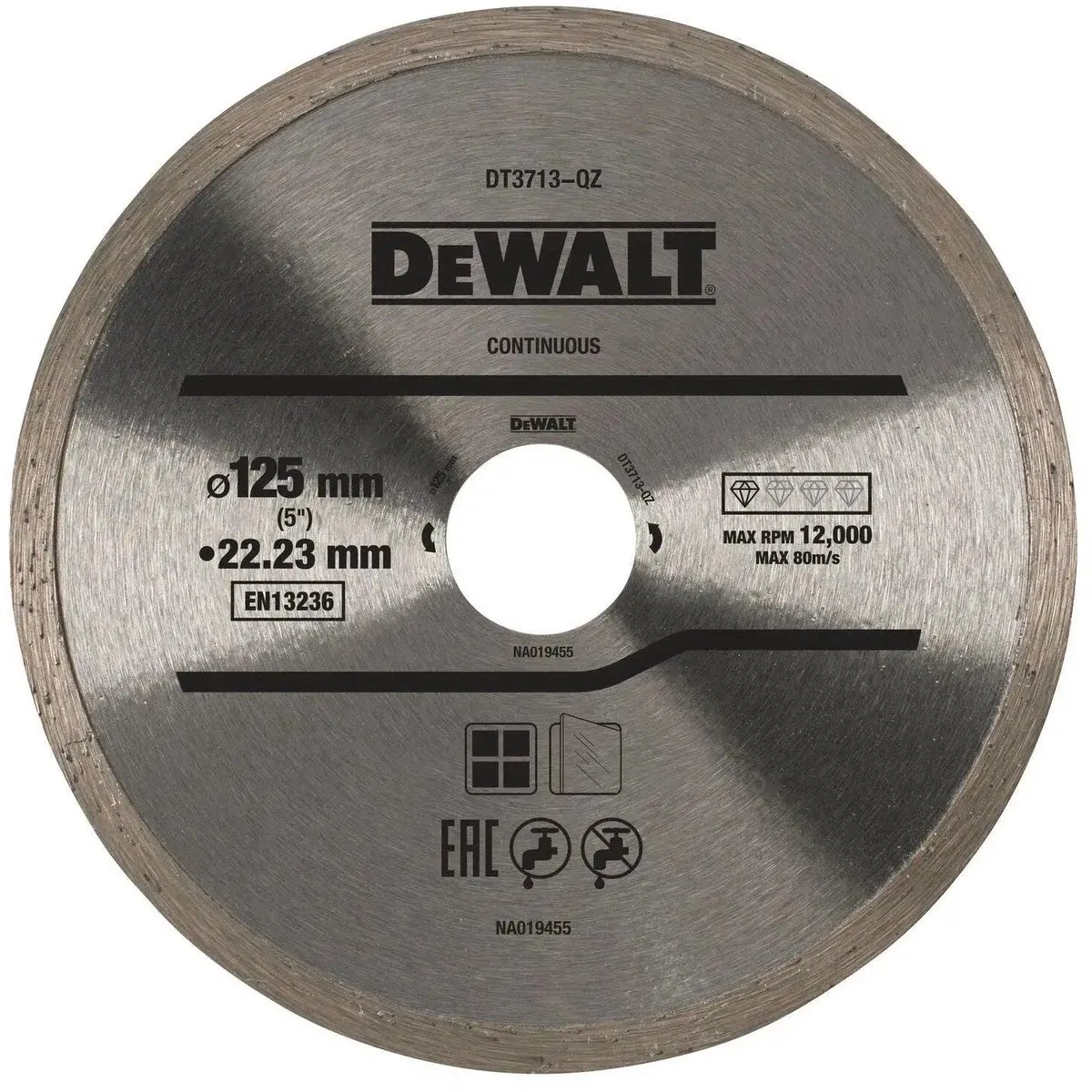 DeWalt DT3713 Diamantzaagblad Volband 125x22,23mm