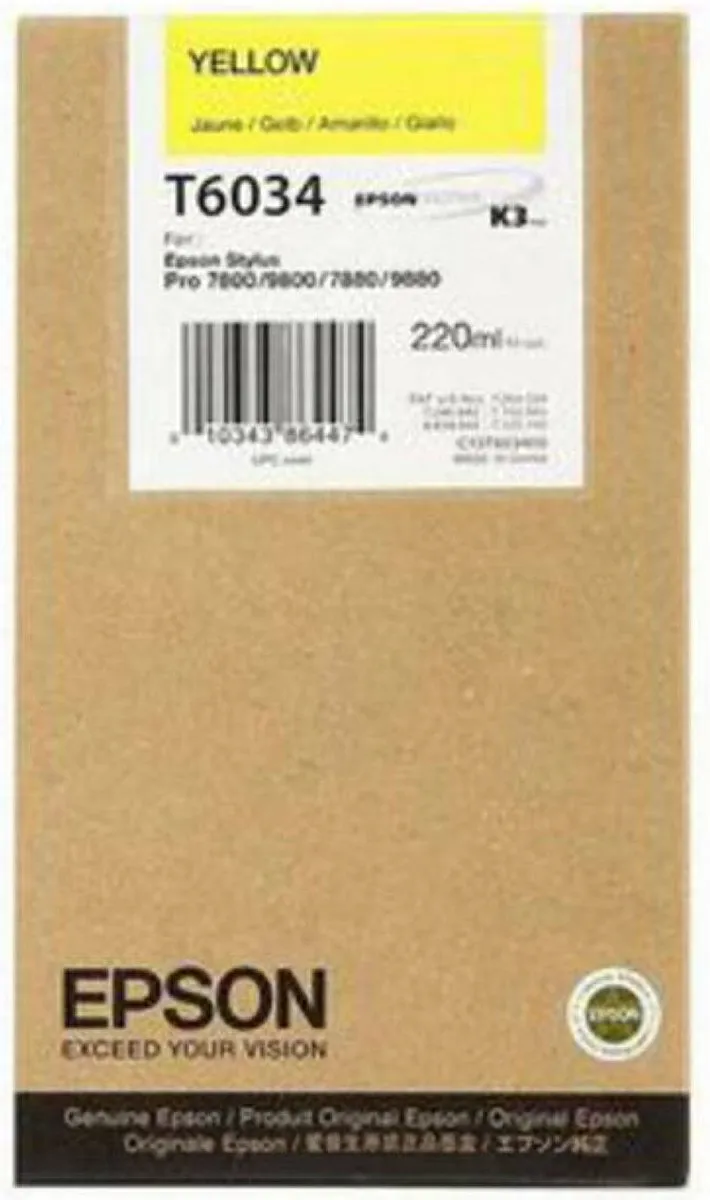 Epson C13T603400 Inktpatroon Geel - 220ml