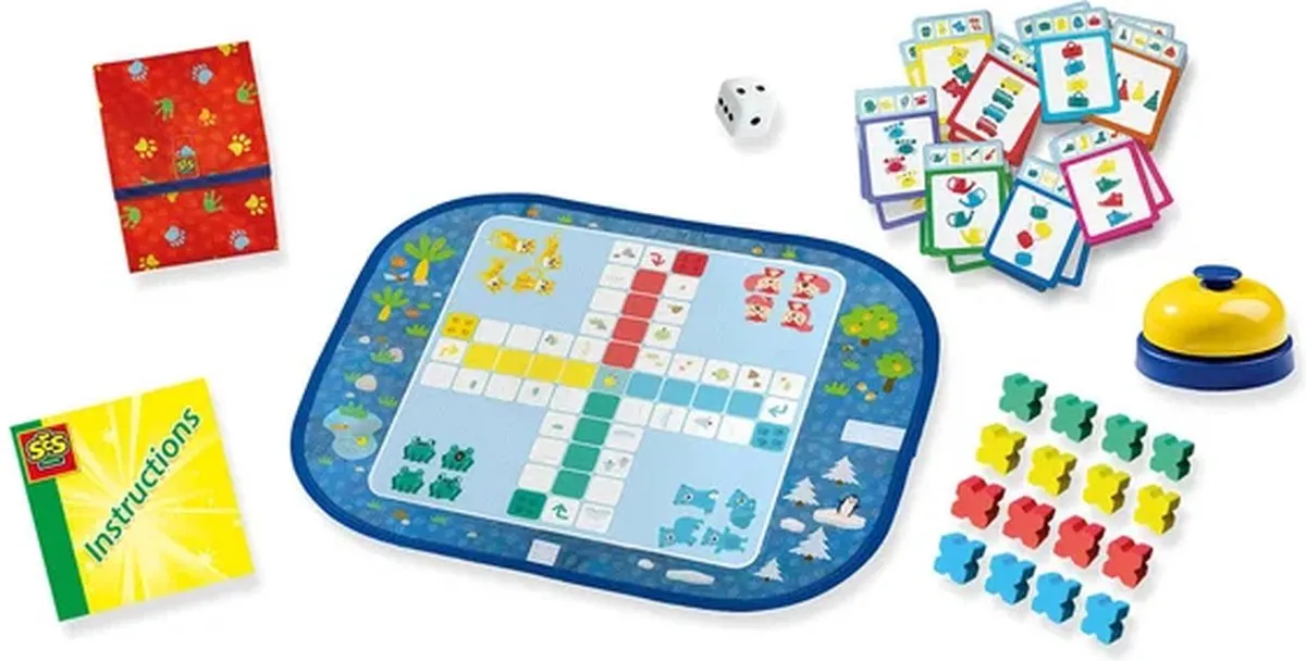 SES Creative Wrap&Go Reisspellen 3-in-1 - Ludo/Kwartet/Speed Blocks - afbeelding 6 van 6