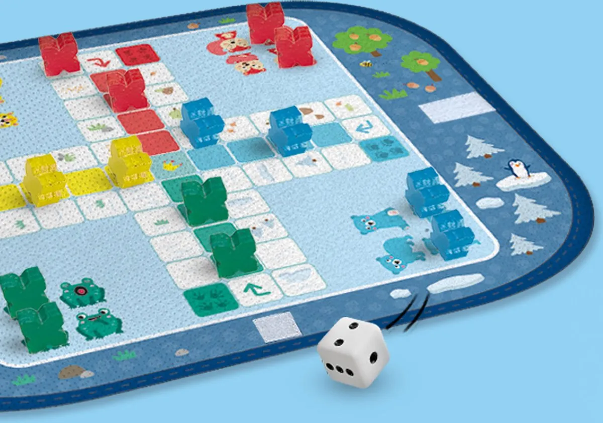 SES Creative Wrap&Go Reisspellen 3-in-1 - Ludo/Kwartet/Speed Blocks