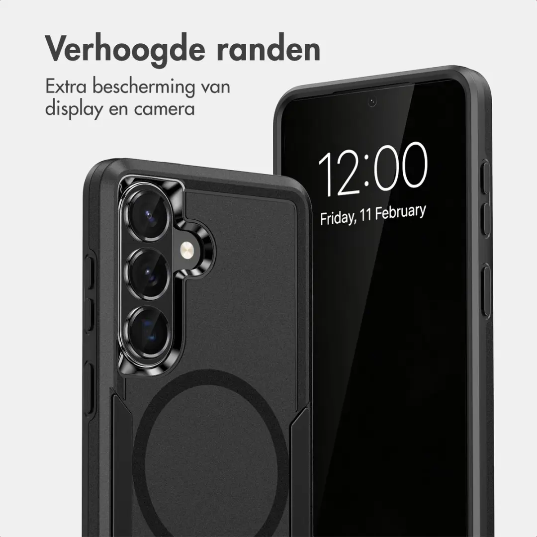 imoshion Hoesje - Geschikt voor Samsung Galaxy S24 / S25 - Backcover met Magnetische Ring - Zwart