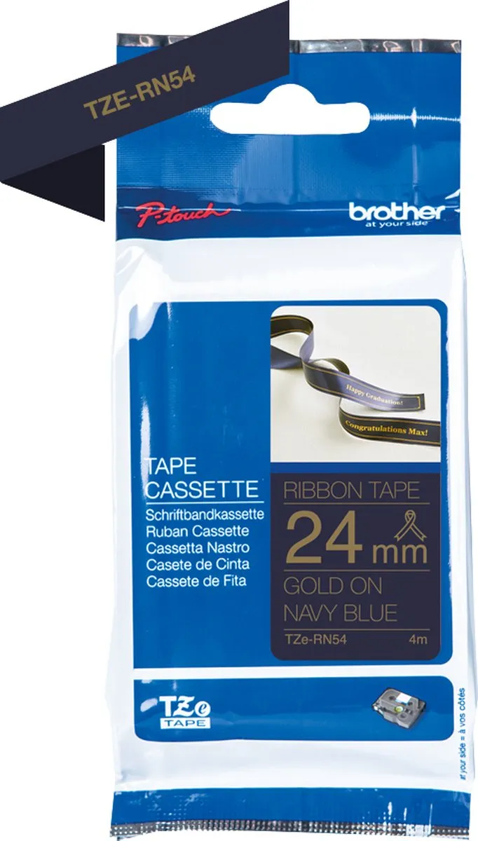Brother TZe-RN54 Printerlint - Goud