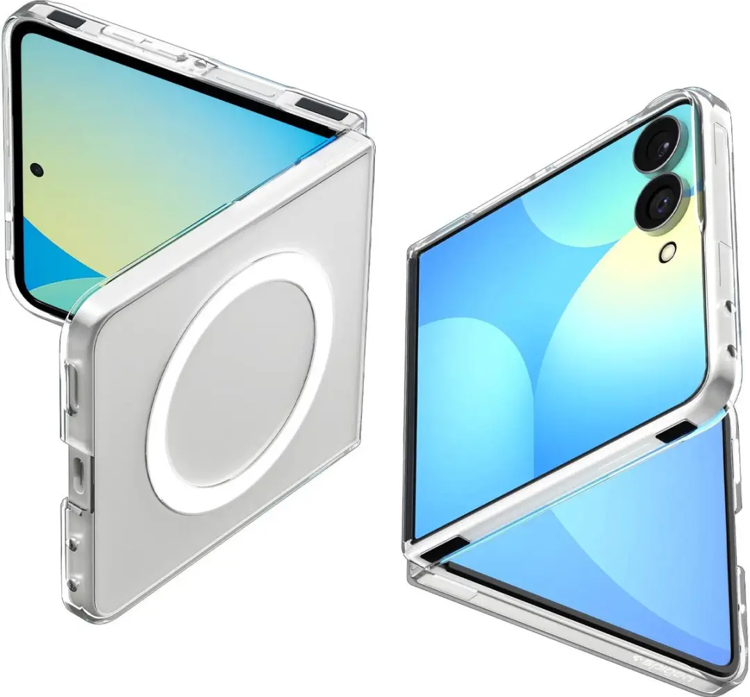 Spigen | Hoesje Geschikt voor Samsung Galaxy Z Flip 8 | Air Skin | Back Cover | met MagFit | Clear Wit