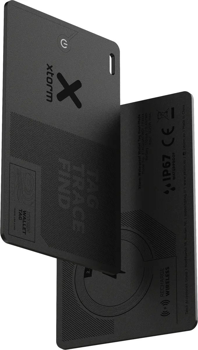 Xtorm Waterproof WalletTag Tracker - Apple/Samsung - IP67 - Zwart