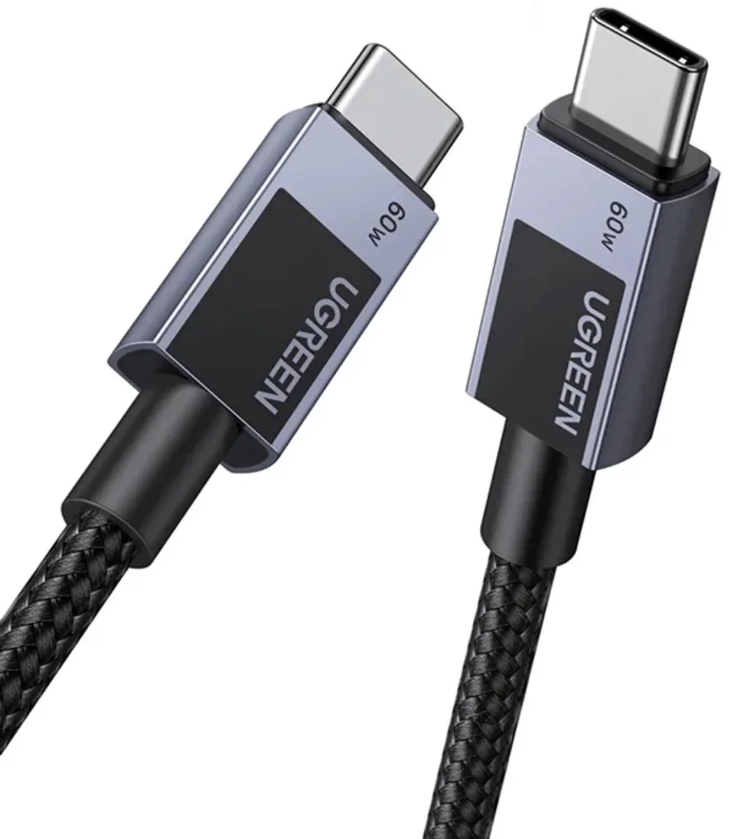 Ugreen USB-C naar USB-C Kabel 60W PD 1m - Transparant