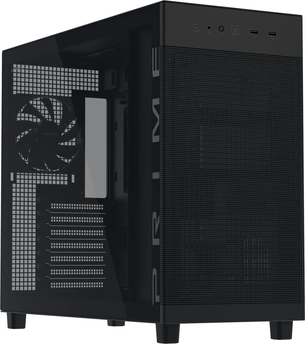 ASUS Prime AP303 TG Midi Tower Behuizing - Zwart