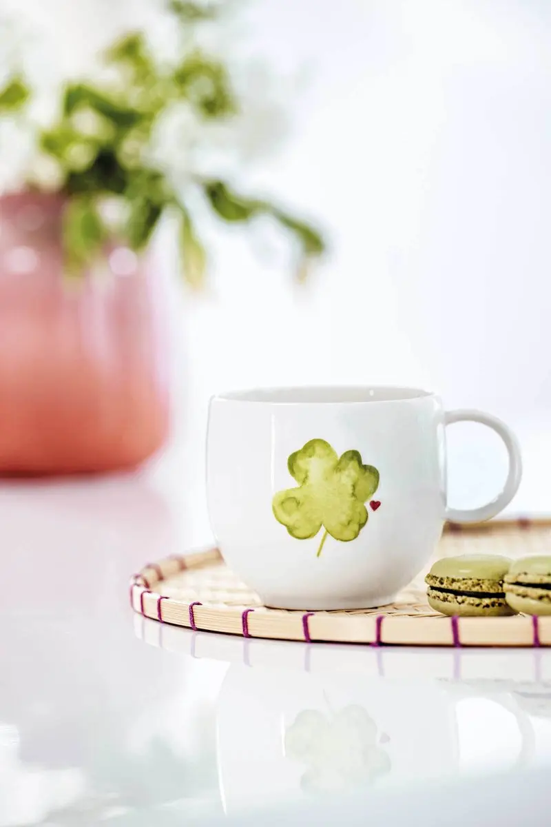 Villeroy & Boch Henkelbecher Good Luck With Love 290ml - wit-groen