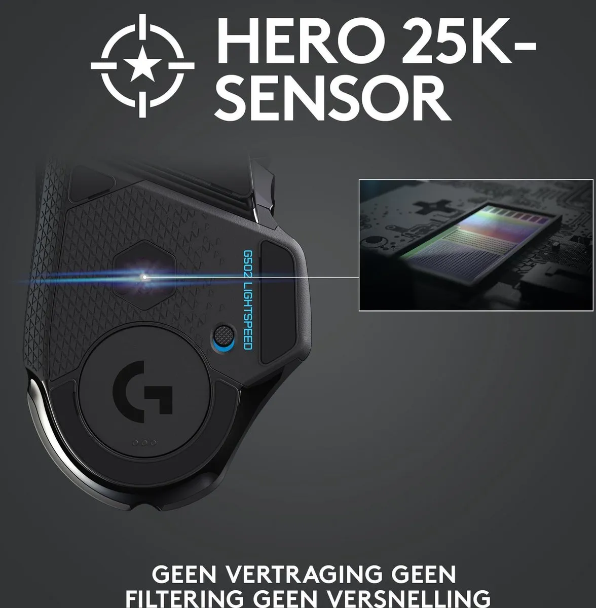 Logitech G G502 LIGHTSPEED Gaming Muis 25K DPI - Zwart