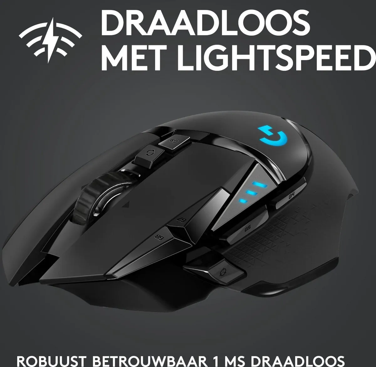 Logitech G G502 LIGHTSPEED Gaming Muis 25K DPI - Zwart