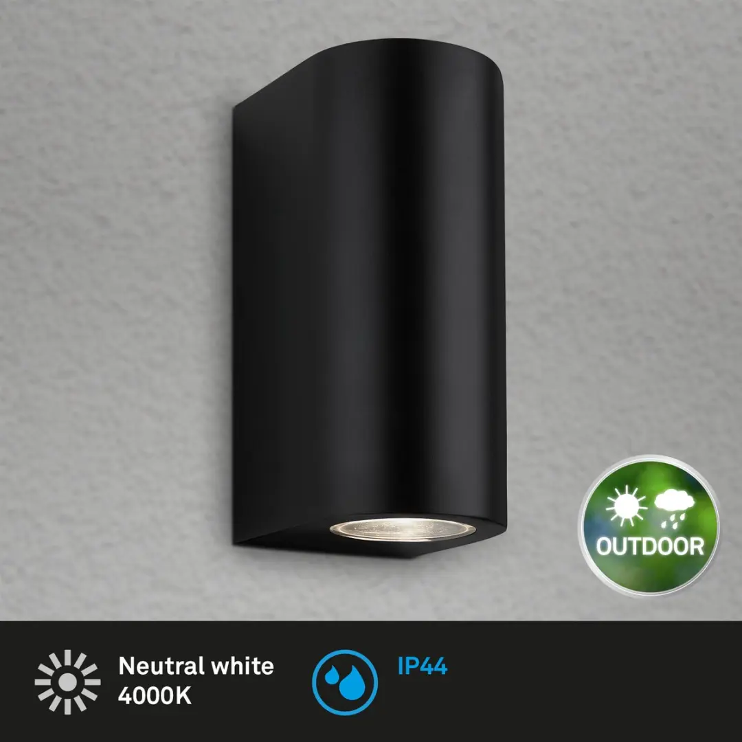 Briloner Lille LED Buitenlamp 2xGU10 4,7W - Zwart