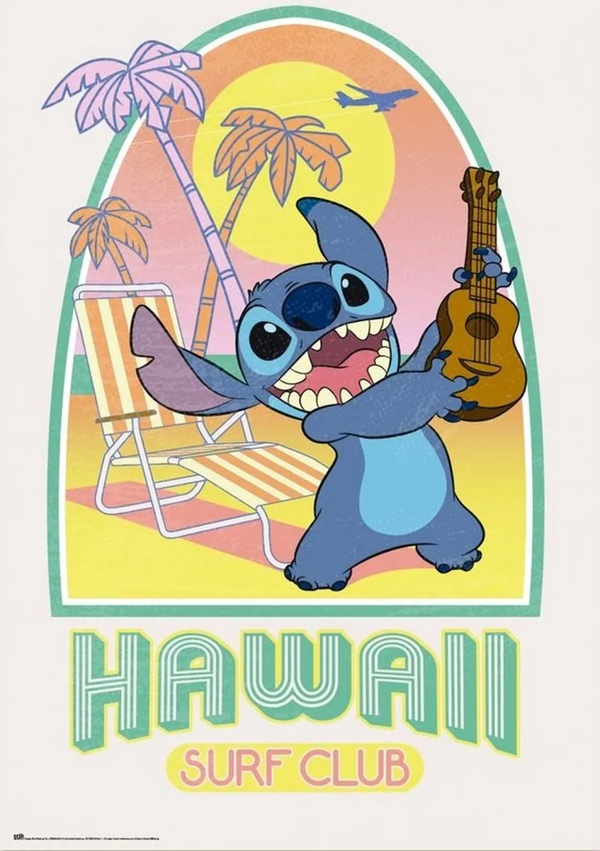 Disney Stitch Hawaii Club Surf Maxi Poster 61x96.5cm - Multicolor - afbeelding 2 van 2