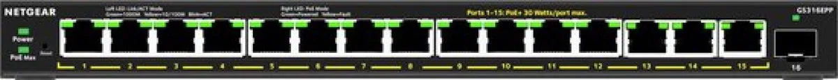 Netgear GS316EPP Managed Switch 16 PoE-poorten - 28 Gbps - afbeelding 6 van 6