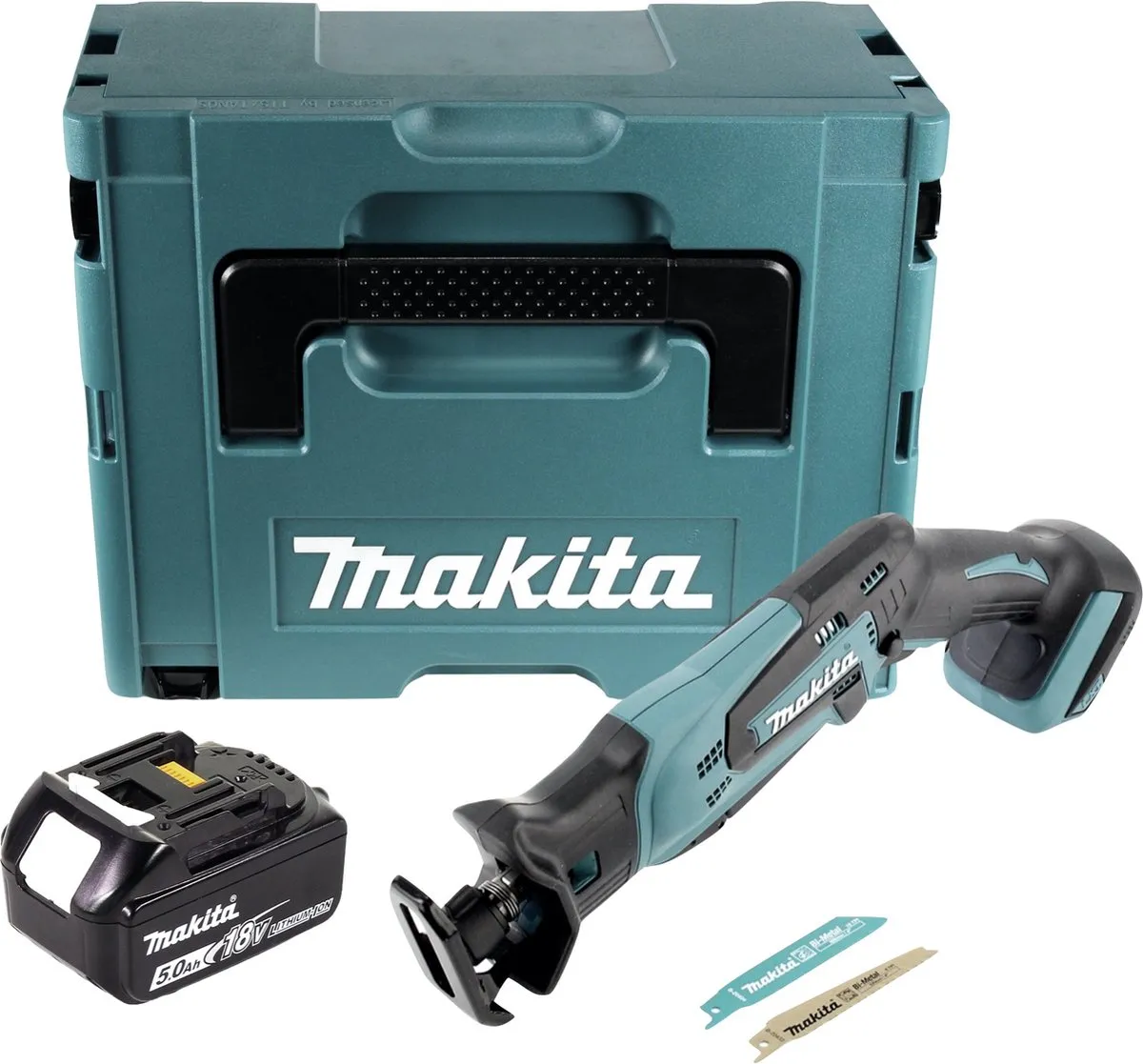 Makita DJR 183 T1J Accu Reciprozaag 18V - 5,0 Ah - 1x Zaagblad
